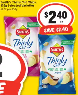 IGA Smith's Thinly Cut Chips 175g offer
