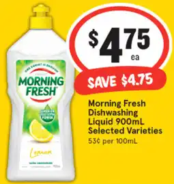 IGA Morning Fresh Dishwashing Liquid 900mL offer