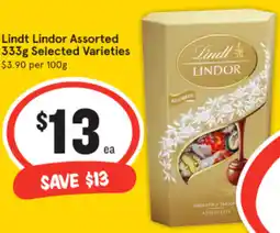 IGA Lindt Lindor Assorted 333g offer