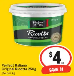 IGA Perfect Italiano Original Ricotta 250g offer