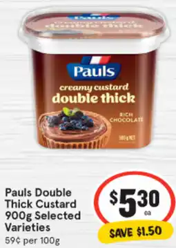 IGA Pauls Double Thick Custard 900g offer