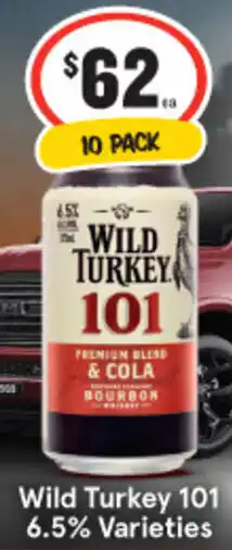 IGA Wild Turkey 101 6.5% Varieties 10 PACK offer