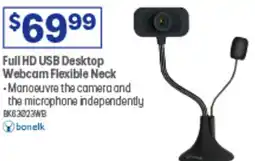 Officeworks Full HD USB Desktop Webcam Flexible Neck offer