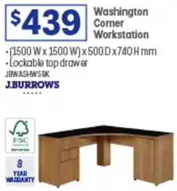 Officeworks Washington Corner Workstation offer