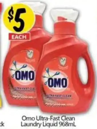 NQR Omo Ultra-Fast Clean Laundry Liquid 968mL offer