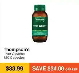 Thompson's Liver Cleanse 120 Capsules