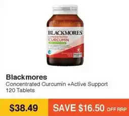 Chempro Blackmores Concentrated Curcumin +Active Support 120 Tablets offer