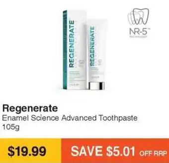 Chempro Regenerate Enamel Science Advanced Toothpaste 105g offer