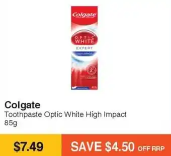 Chempro Colgate Toothpaste Optic White High Impact 85g offer