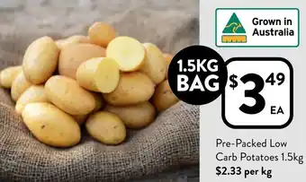 Foodworks Pre-Packed Low Carb Potatoes 1.5kg offer