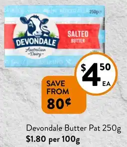 Foodworks Devondale Butter Pat 250g offer