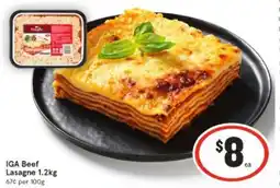 IGA IGA Beef Lasagne 1.2kg offer