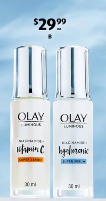 ALDI Assorted Olay Serums 30ml offer