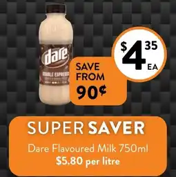 Foodworks Dare Flavoured Milk 750ml offer