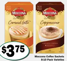 Friendly Grocer Moccona Coffee Sachets 8-10 Pack Varieties offer