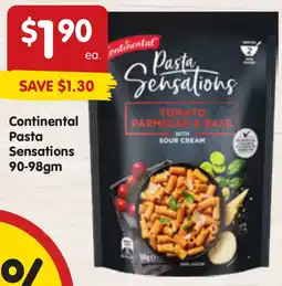 Spar Continental Pasta Sensations 90-98gm offer