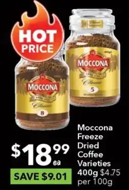 Ritchies Moccona Freeze Dried Coffee Varieties 400g offer
