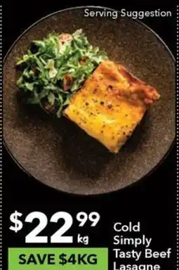 Ritchies Cold Simply Tasty Beef Lasagne offer