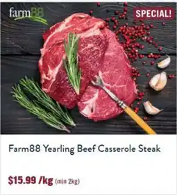 Tasman Butchers Farm88 Yearling Beef Casserole Steak offer