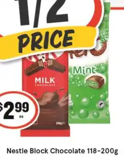 IGA Nestle Block Chocolate 118-200g offer