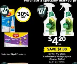 Drakes Dettol Tru Clean Antibacterial Multipurpose Cleaner 500ml offer