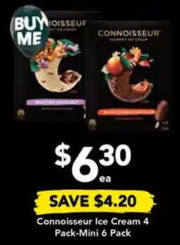 Drakes Connoisseur Ice Cream 4 Pack-Mini 6 Pack offer