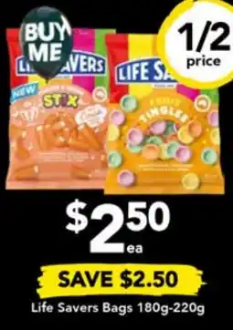 Drakes Life Savers Bags 180g-220g offer
