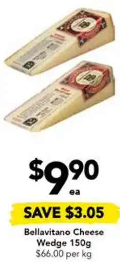 Drakes Bellavitano Cheese Wedge 150g offer