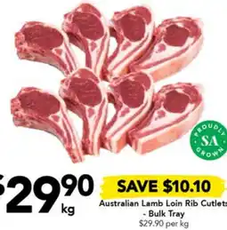 Drakes Australian Lamb Loin Rib Cutlets - Bulk Tray offer