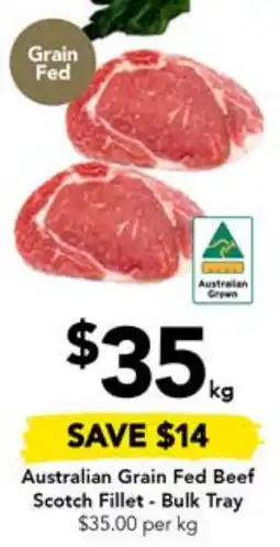 Drakes Australian Grain Fed Beef Scotch Fillet - Bulk Tray offer