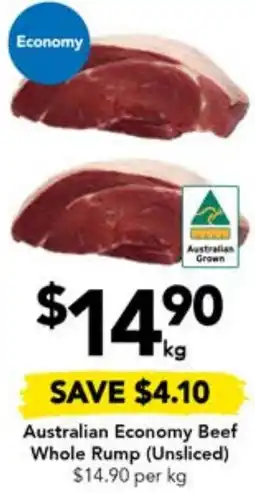 Drakes Australian Economy Beef Whole Rump offer