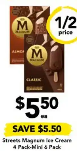 Drakes Streets Magnum Ice Cream 4 Pack-Mini 6 Pack offer
