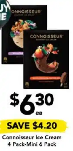 Drakes Connoisseur Ice Cream 4 Pack-Mini 6 Pack offer