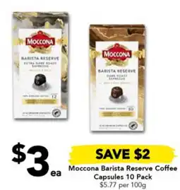 Drakes Moccona Barista Reserve Coffee Capsules 10 Pack offer