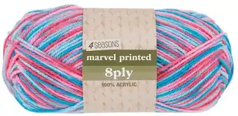 Spotlight 30% off 4 Seasons Marvel 8ply Printed, 100g offer