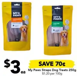 Drakes My Paws Straps Dog Treats 250g offer