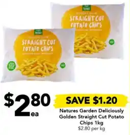 Drakes Natures Garden Deliciously Golden Straight Cut Potato Chips 1kg offer