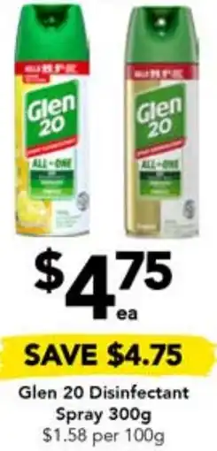 Drakes Glen 20 Disinfectant Spray 300g offer