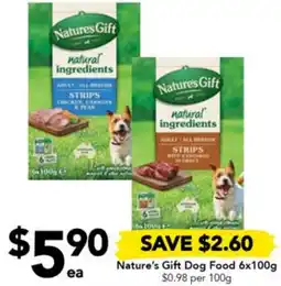 Drakes Nature's Gift Dog Food 6x100g offer