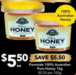 Drakes Farmside 100% Australian Pure Honey 1kg offer