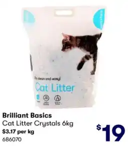 BIG W Brilliant Basics Cat Litter Crystals 6kg offer