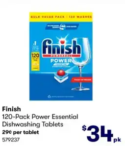 BIG W Finish 120-Pack Power Essential Dishwashing Tablets offer