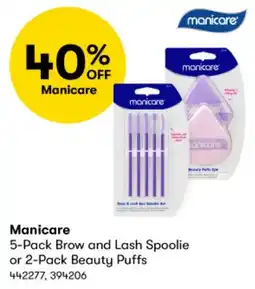 Manicare 5-Pack Brow and Lash Spoolie or 2-Pack Beauty Puffs