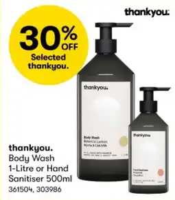 BIG W thankyou. Body Wash 1-Litre or Hand Sanitiser 500ml offer