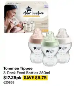 BIG W Tommee Tippee 3-Pack Feed Bottles 260ml offer