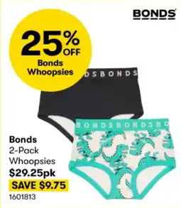 BIG W Bonds 2-Pack Whoopsies offer