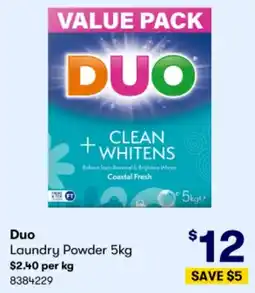 BIG W Duo Laundry Powder 5kg offer