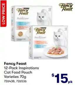 BIG W Fancy Feast 12-Pack Inspirations Cat Food Pouch Varieties 70g offer
