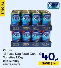 CHUM 12-Pack Dog Food Can Varieties 1.2kg