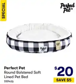 BIG W Perfect Pet Round Bolstered Soft Lined Pet Bed offer